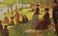 Seurat, Georges - La Grande Jatte, Sketch with Many Figures